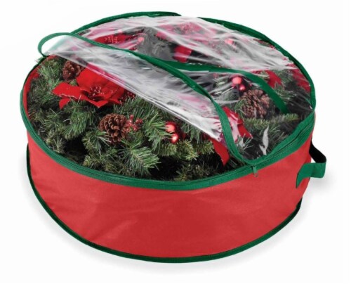 Holiday Home® Wreath and Garland Storage Bag Perspective: top