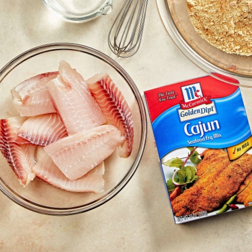 McCormick Golden Dipt Cajun Style Seafood Fry Mix Perspective: top