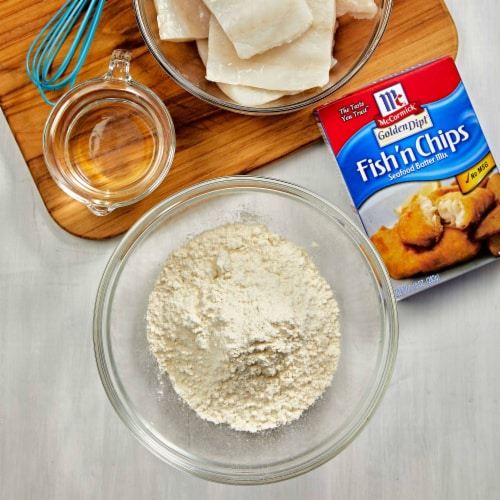 McCormick Golden Dipt Fish 'n Chips Seafood Batter Mix Perspective: top