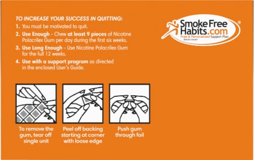 Kroger® Fruit Flavored Nicotine Gum 4mg Perspective: top
