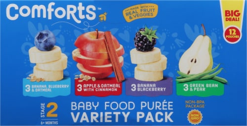Comforts™ Stage 2 Baby Food Puree Variety Pack BIG Deal! Perspective: top