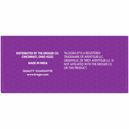 Kroger® Non-Drowsy Allergy Relief-D Tablets 120mg Perspective: top