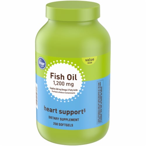 Kroger® Fish Oil Softgels 1200mg Perspective: top