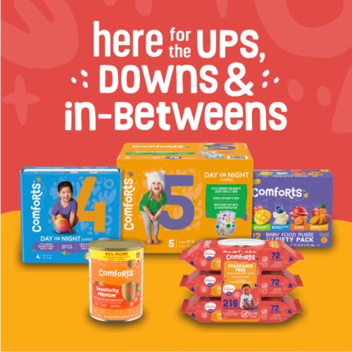 Comforts™ Fragrance Free Baby Wipes Perspective: top