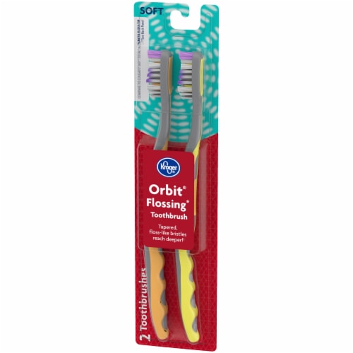 Kroger® Orbit® Flossing Toothbrush with Soft Bristels Perspective: top