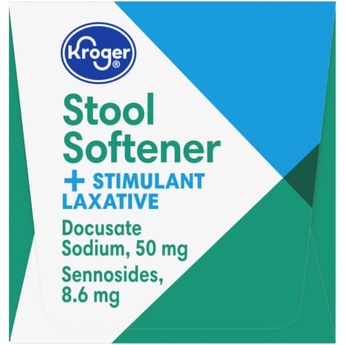 Kroger® Stool Softener + Stimulant Laxative Tablets Perspective: top