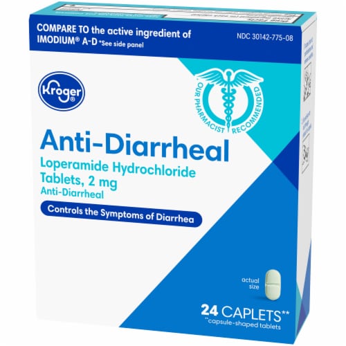 Kroger® Anti-Diarrheal Loperamide Hydrochloride Caplets 2 mg Perspective: top