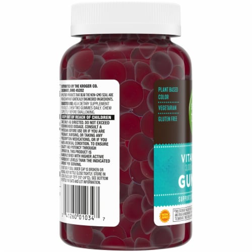 Simple Truth® Vitamin B12 Gummies Raspberry 3000mcg Perspective: top