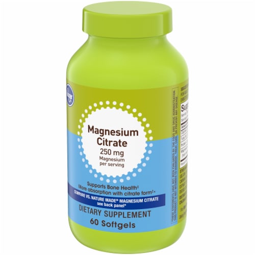 Kroger® Magnesium Citrate Softgels 250mg Perspective: top