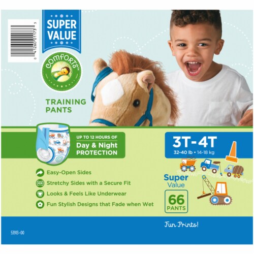 Comforts™ Day or Night Training Pants Boys 3T-4T (32-40 lbs) Perspective: top