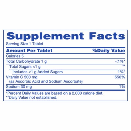 Kroger® Vitamin C Chewable Tablets Orange 500mg Perspective: top