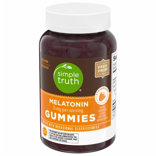 Simple Truth® Melatonin Gummies Strawberry 5mg Perspective: top