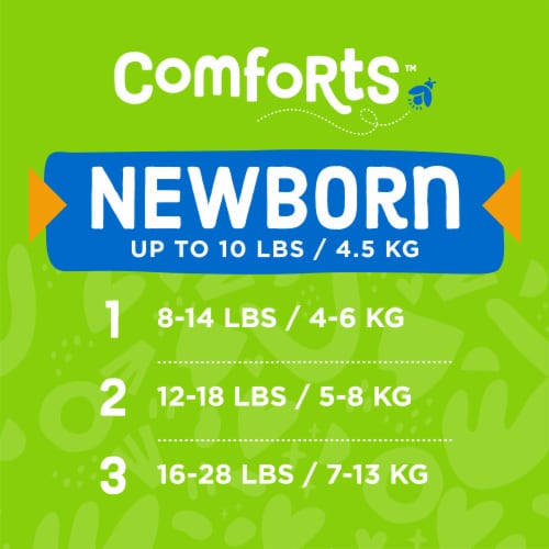 Comforts™ Newborn Day or Night Baby Diapers Perspective: top