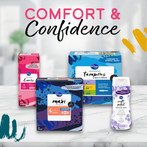 Kroger® Ultra Thin Pads with Wings Regular Size 1 Unscented Perspective: top