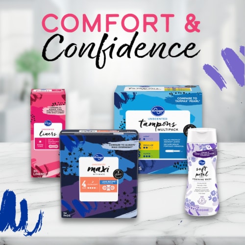 Kroger® Ultra Thin Extra Heavy Overnight Pad Perspective: top