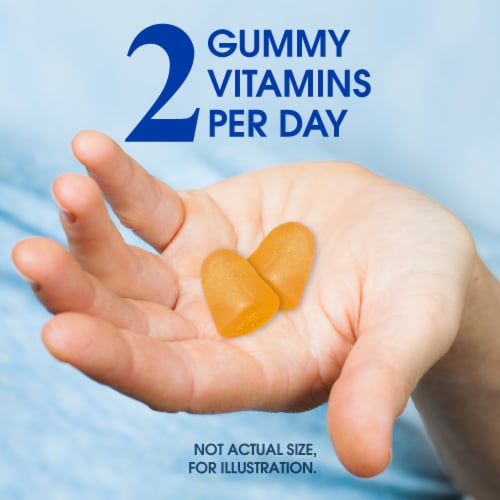 Kroger® Biotin 2500mcg Hair Skin & Nails plus Collagen Gummies Orange Perspective: top
