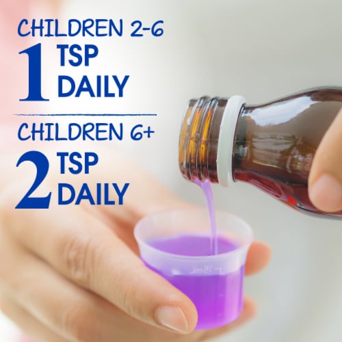 Kroger® Children's Loratadine 24 Hour Allergy Relief Dye-Free Sugar-Free Grape Flavor Liquid Perspective: top