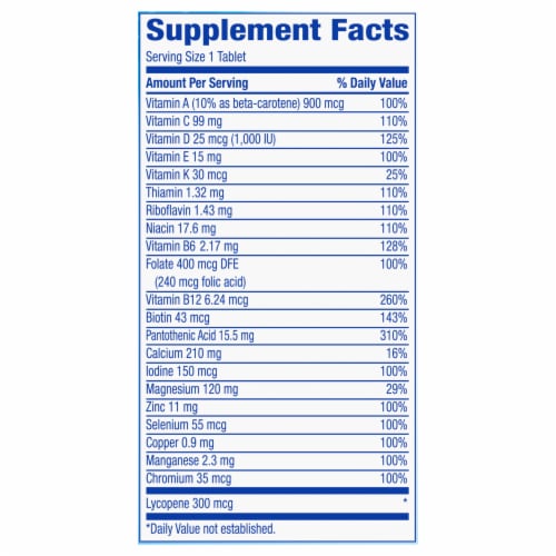 Kroger® Men's Multivitamin One Daily Tablets Perspective: top