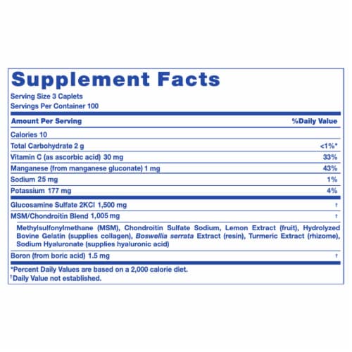 Kroger® Glucosamine MSM Chondroitin Blend Caplets Perspective: top