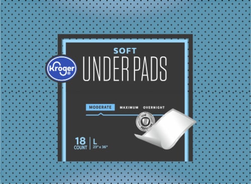 Kroger® Soft Underpads Moderate Absorbency, Large Waterproof Moisture Barrier Perspective: top