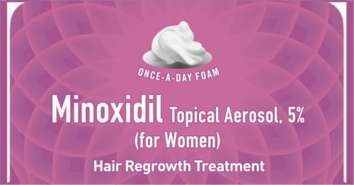 Kroger® Women's Hair Regrow 120 Foam Treatment Perspective: top