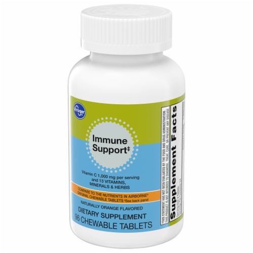 Kroger® Vitamin C 1000mg Immune Support Chewable Tablets Orange Perspective: top