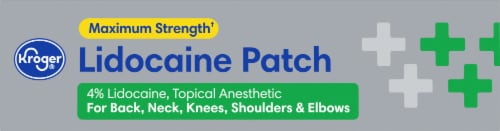 Kroger Pain Relief 4% Lidocaine Patch Perspective: top