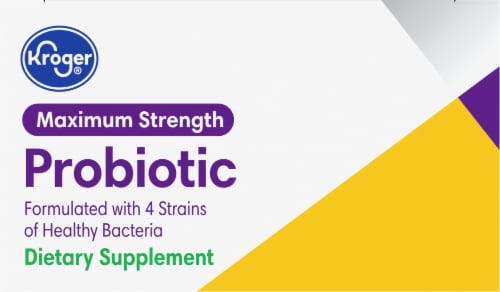 Kroger® Maximum Strength Probiotic Dietary Supplement Perspective: top