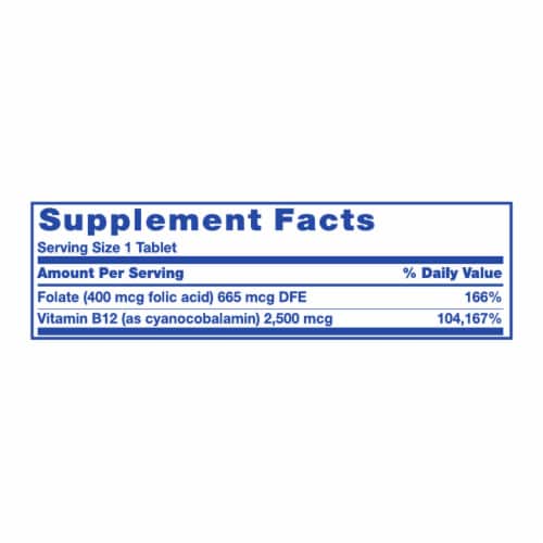 Kroger® Vitamin B12 Fast Dissolve Tablets Berry 2500mcg Perspective: top