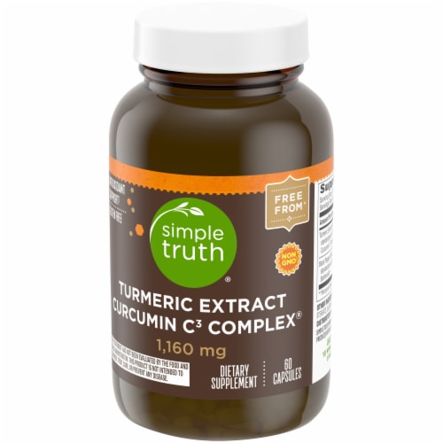 Simple Truth® Turmeric Extract Curcumin C3 Complex® Capsules 1160mg Perspective: top