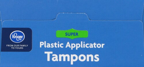 Kroger® Super Unscented Plastic Tampons Perspective: top