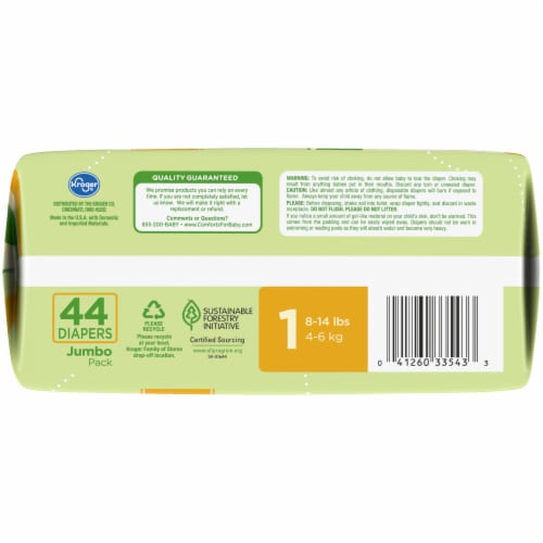 Comforts™ Day or Night Diapers Size 1 (8-14 lbs) Perspective: top