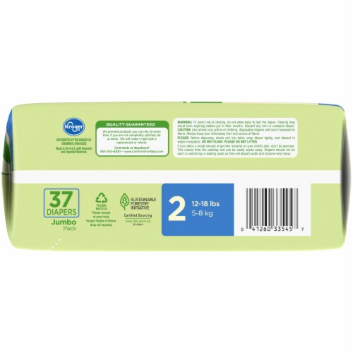 Comforts™ Day or Night Diapers Size 2 (12-18 lbs) Perspective: top