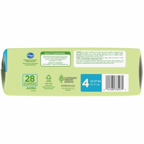 Comforts™ Day or Night Diapers Size 4 (22-37 lbs) Perspective: top
