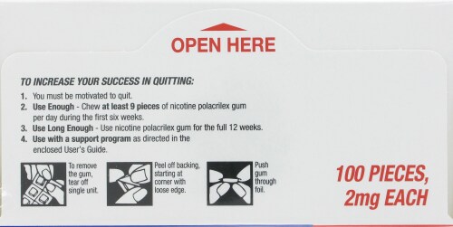 Kroger® Nicotine Polacrilex Fruit Wave Gum 2 mg Perspective: top