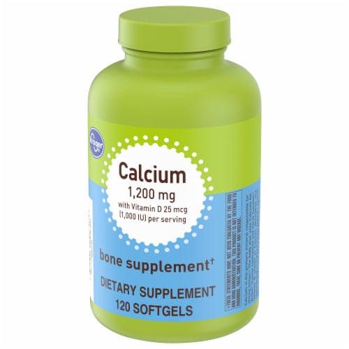 Kroger® Calcium 1200mg with Vitamin D Softgels Perspective: top
