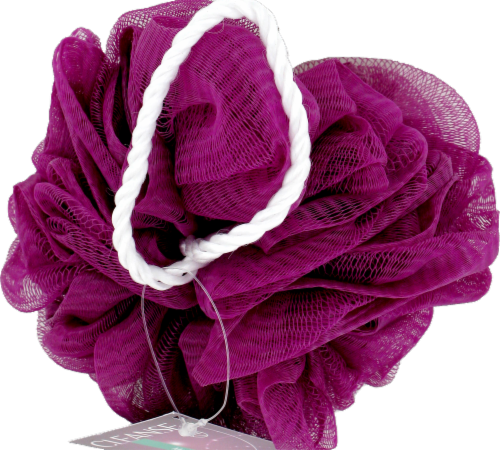 Kroger® Cleanse Come Clean Mesh Pouf - Purple Perspective: top