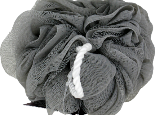 Kroger® Cleanse Come Clean Mesh Pouf - Gray Perspective: top