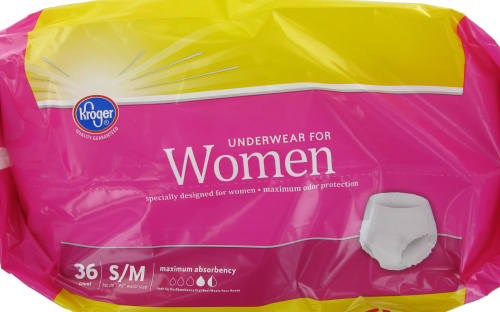Kroger® Small to Medium Maximum Absorbency Underwear for Women Perspective: top