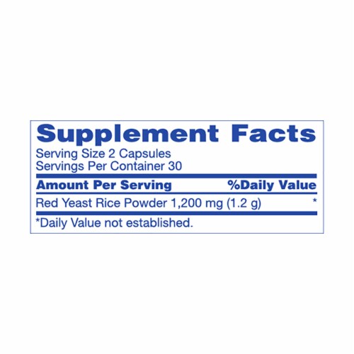 Kroger® Red Yeast Rice Capsules 1200mg Perspective: top