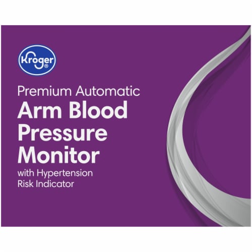 Kroger® Premium Automatic Arm Blood Pressure Monitor with Hypertension Risk Indicator Perspective: top