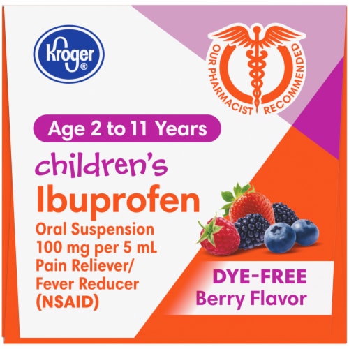 Kroger® Children's Ibuprofen Berry Flavor Oral Suspension Liquid Perspective: top