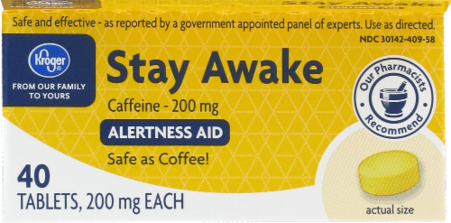 Kroger® Stay Awake Caffeine 200mg Tablets Perspective: top