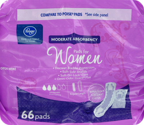 Kroger® Moderate Bladder Control Pads Perspective: top