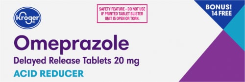Kroger® Omeprazole Acid Reducer 20mg Tablets Perspective: top