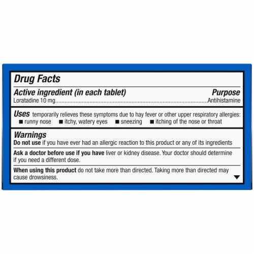 Kroger® Non-Drowsy 24 Hour Allergy Relief Tablets Perspective: top