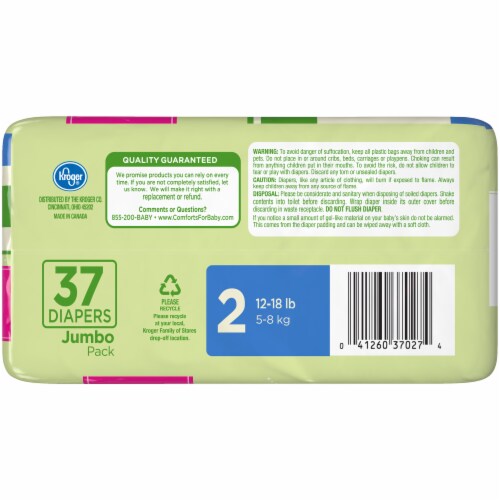 Comforts™ Day or Night Diapers Size 2 (12-18 lbs) Perspective: top