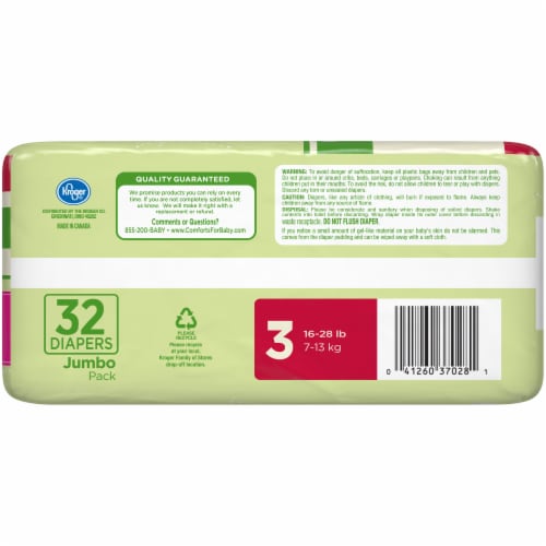 Comforts™ Day or Night Diapers Size 3 (16-28 lbs) Perspective: top