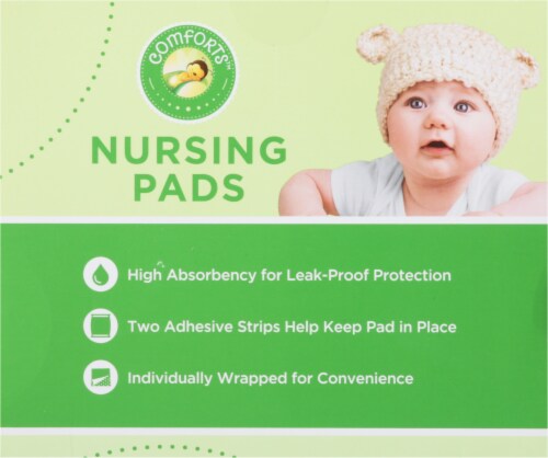Comforts™ Contoured Shape Nursing Pads Perspective: top