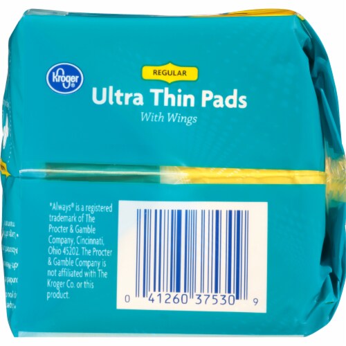 Kroger® Regular Ultra Thin Pads with Wings Perspective: top